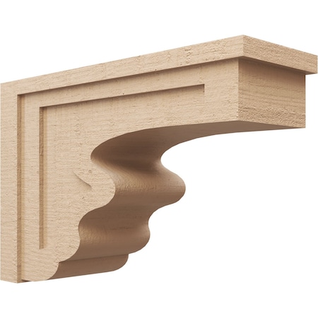 Ekena Millwork 10"W x 30"D x 20"H Classic Highland Rough Cedar Woodgrain TimberThane Corbel, Primed Tan CORUR10X30X20HLDRCPR